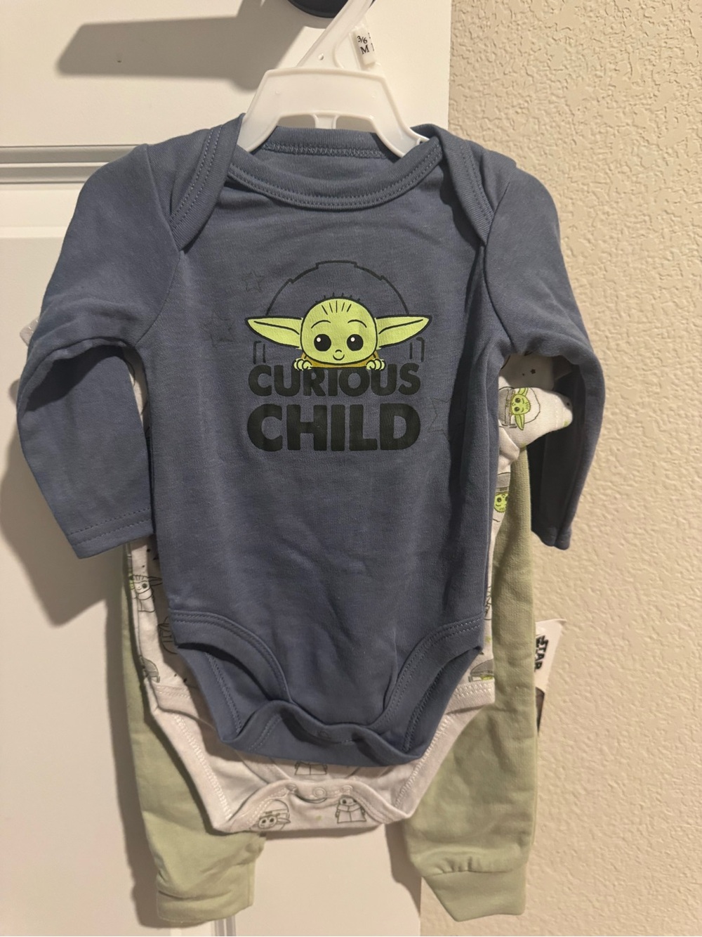 Star Wars Grogu Curious Child Long-Sleeve 3 -Piece Bodysuit